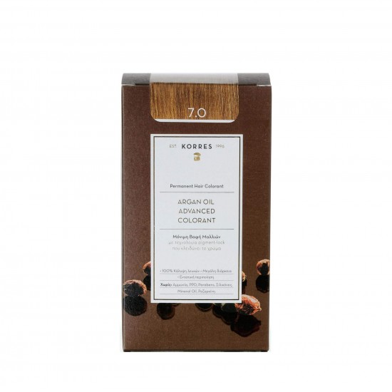 KORRES Argan Oil Advanced Colorant - Permanent Hair Dye 7.0 Blonde