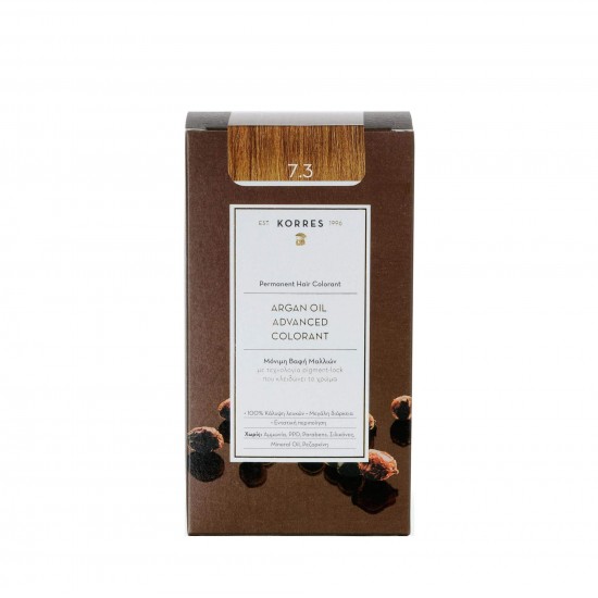KORRES Argan Oil Advanced Colorant - Permanent Hair Dye 7.3 Honey Blonde KORRES Argan Oil Advanced Colorant - Permanent Hair Dye 7.3 Honey Blonde