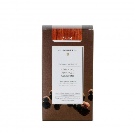 KORRES Argan Oil Advanced Colorant - Permanent Hair Dye 77.44 Intense Blonde Copper