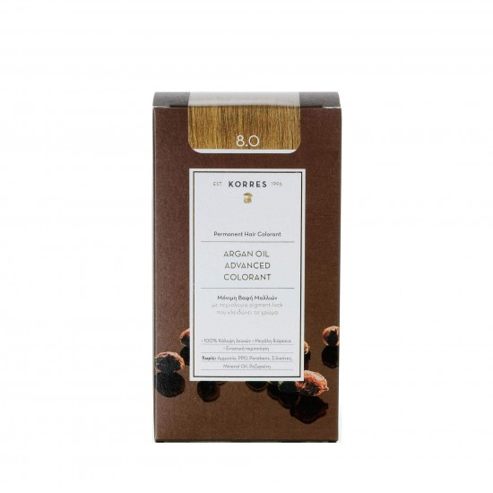 KORRES Argan Oil Advanced Colorant - Permanent Hair Dye 8.0 Light Blonde