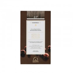 KORRES Argan Oil Ageless Colorant with Ceramides - Permanent Hair Dye 6.17 Blonde Dark Beige
