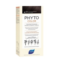 PHYTO Phytocolor Coloration Permanente Μόνιμη Βαφή Μαλλιών 4.77 Καστανό Έντονο Μαρόν 50ml