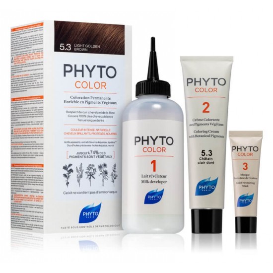 PHYTO Phytocolor Permanent Hair Color 5.3 Light Golden Brown 50ml