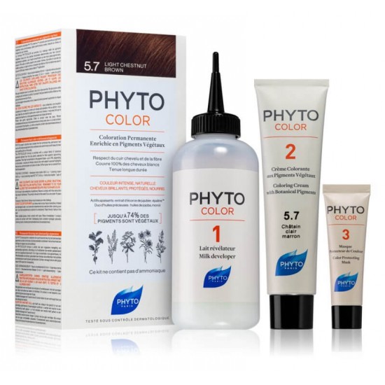 PHYTO Phytocolor Permanent Hair Color 5.7 Light Brown 50ml