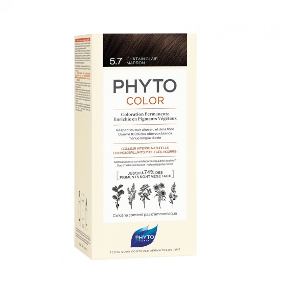 PHYTO Phytocolor Permanent Hair Color 5.7 Light Brown 50ml