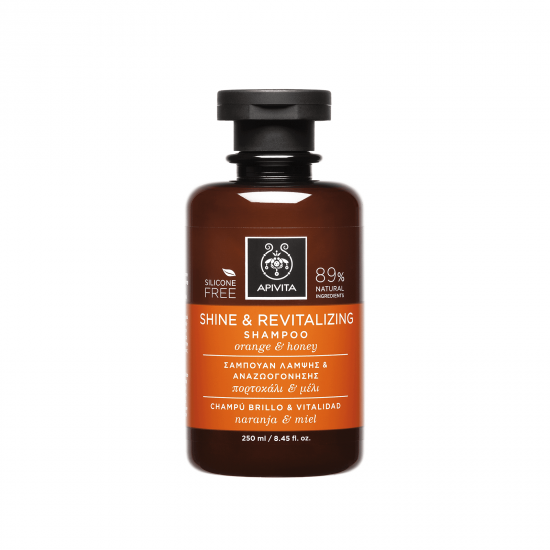 APIVITA Holistic Hair Care Shampoo for Shine & Revitalization with Orange & Honey 250ml