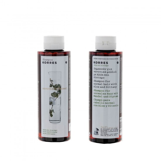 KORRES Natural Shampoo with Aloe and Dittany for Normal/Dyed Hair 2x250ml KORRES Natural Shampoo with Aloe and Dittany for Normal/Dyed Hair 2x250ml