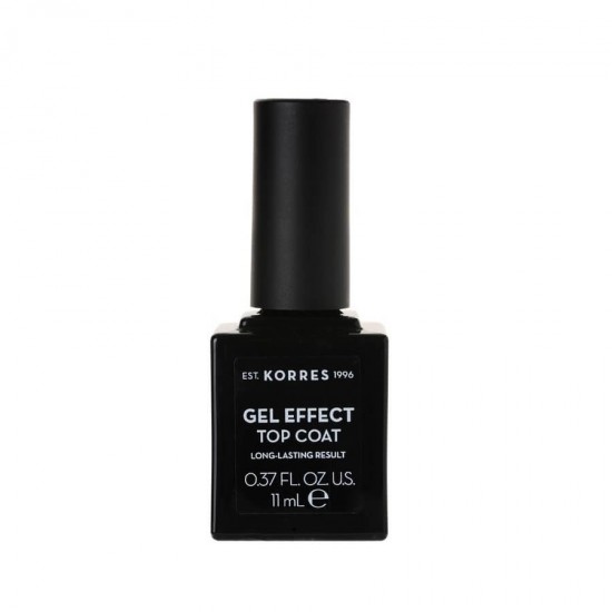 KORRES Gel Effect Long Lasting Top Coat Διάφανο Βερνίκι Νυχιών 11ml 