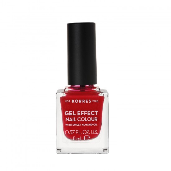 KORRES Gel Effect Nail Colour No 51 Rosy Red лак для ногтей 11 мл