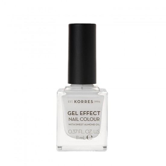 KORRES Gel Effect Nail Colour No 01 Blanc White лак для ногтей 11 мл