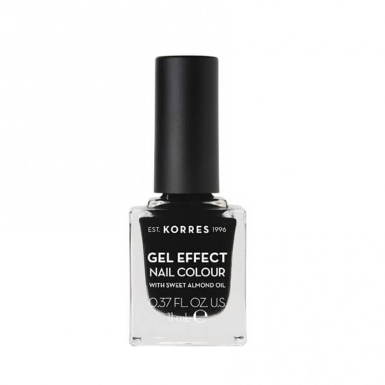 KORRES Gel Effect Nail Colour No 100 Black лак для ногтей 11 мл