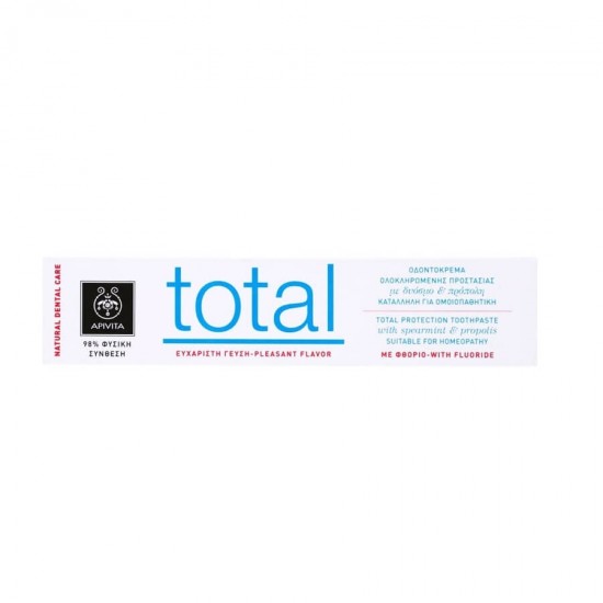 APIVITA Natural Dental Care TOTAL Protection Toothpaste with Mint & Propolis 75ml APIVITA Natural Dental Care TOTAL Protection Toothpaste with Mint & Propolis 75ml
