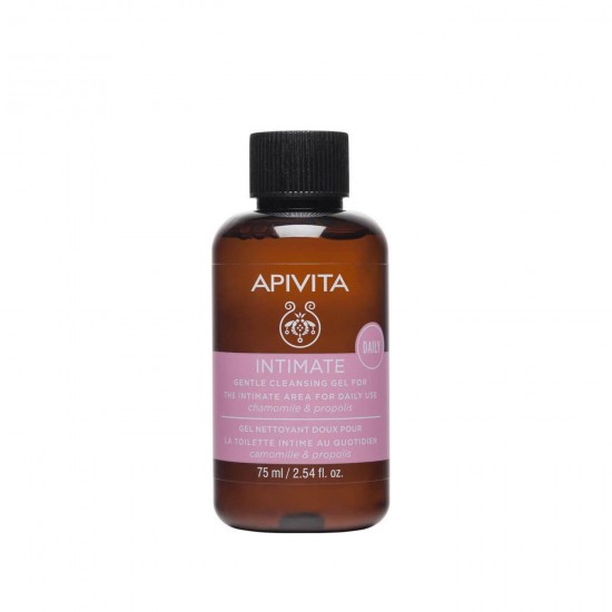 APIVITA Intimate Daily - Mini Απαλό Gel καθαρισμού για την Ευαίσθητη περιοχή με Χαμομήλι & Πρόπολη 75ml