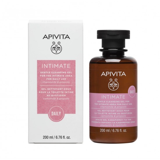 APIVITA Intimate Daily - Απαλό Gel καθαρισμού για την Ευαίσθητη περιοχή με Χαμομήλι & Πρόπολη 200ml