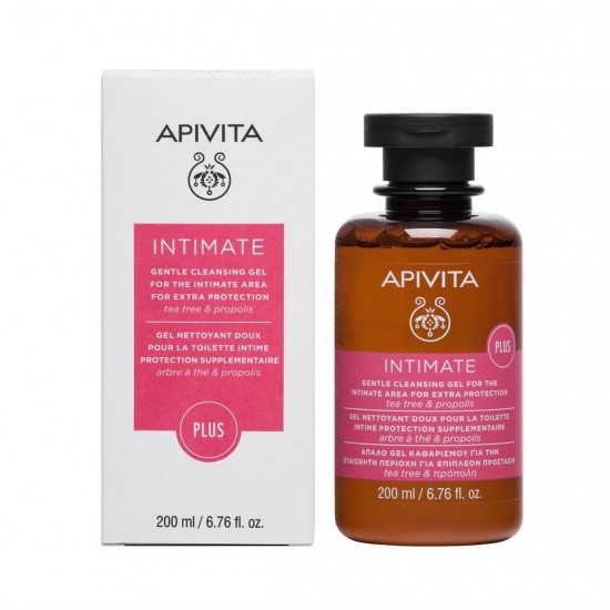 APIVITA Intimate Plus - Απαλό gel καθαρισμού για την ευαίσθητη περιοχή με tea tree & πρόπολη 200ml