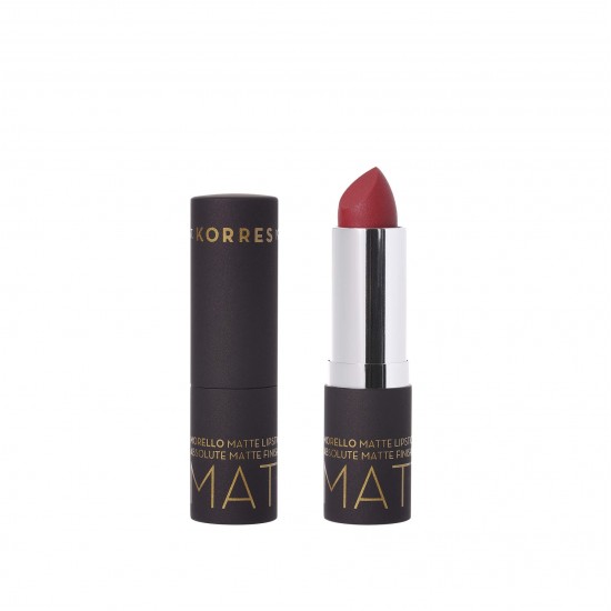 KORRES Morello Matte Lipstick 59 Burgundy Red – Σαγηνευτικό Μπορντώ 3.5g