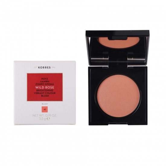 KORRES Wild Rose Brightening Vibrant Colour Blush 42 Luminous Apricot 5.5g