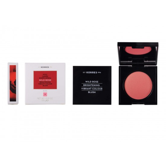 KORRES Wild Rose Blush Shiny Intense Color 12 Rose Gold 5.5g KORRES Wild Rose Blush Shiny Intense Color 12 Rose Gold 5.5g