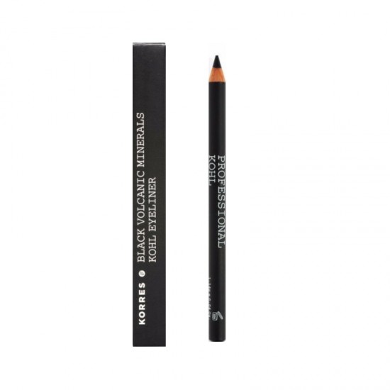 KORRES BLACK VOLCANIC MINERALS Professional Kohl Eyeliner 01 Black 1.14g KORRES BLACK VOLCANIC MINERALS Professional Kohl Eyeliner 01 Black 1.14g