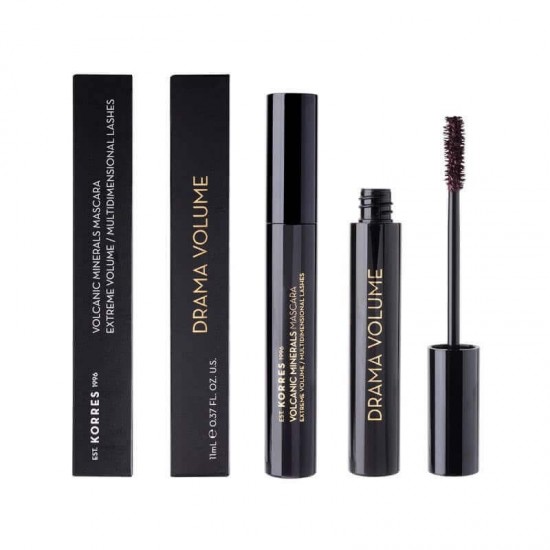 KORRES Black Volcanic Minerals Drama Volume Mascara 02 - Brown Plum 11ml KORRES Black Volcanic Minerals Drama Volume Mascara 02 - Brown Plum 11ml