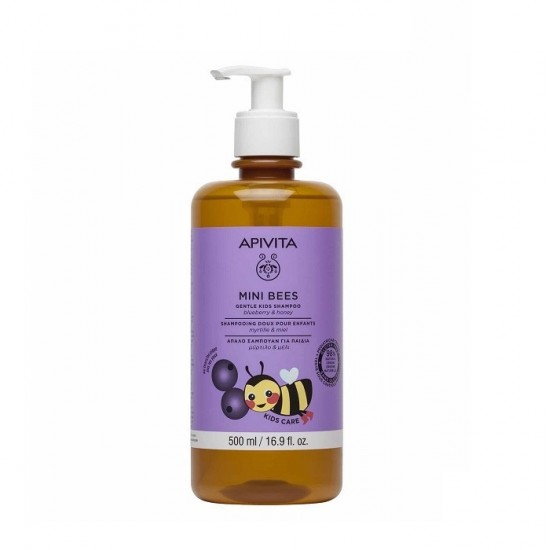 APIVITA Mini Bees Gentle Kids Shampoo Blueberry & Honey 500ml