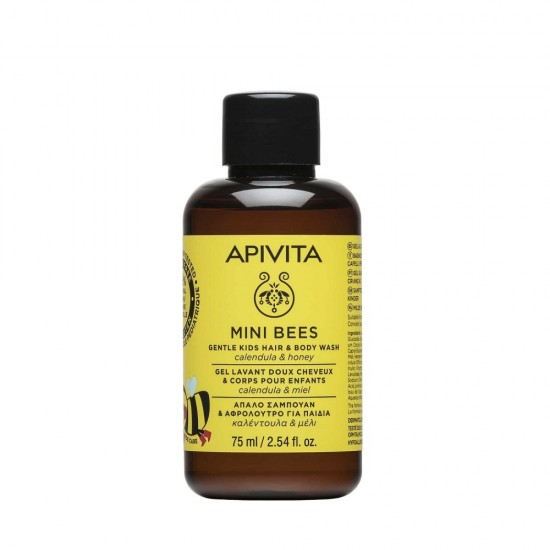 APIVITA Mini Bees Απαλό Σαμπουάν & Αφρόλουτρο Για Παιδιά 75ml