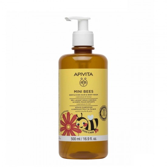 APIVITA Mini Bees Gentle Childrens Shower Gel Hair & Body 500ml APIVITA Mini Bees Gentle Children's Shower Gel Hair & Body 500ml