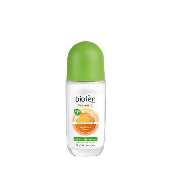 Bioten Roll-On Deodorant with Antiperspirant, Vitamin C 48 Hours, 50ml