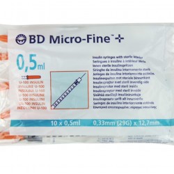 Insulin syringe and needle BD Micro-fine 0.5ml 29G 0.33x12.7mm 100 pieces Insulin syringe and needle BD Micro-fine 0.5ml 29G 0.33x12.7mm 100 pieces