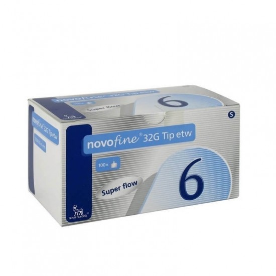 NovoFine 32G 6mm Pen Needles 100/BX