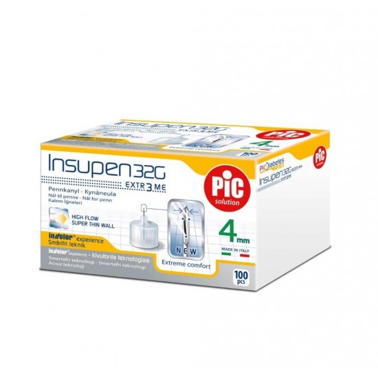 Disposable needles PIC Solution Insupen 32G x 4mm 100 pieces