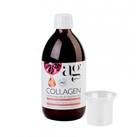 Ag Pharm Collagen with Pomegranate με ρόδι και υαλουρονικό οξύ 500ml