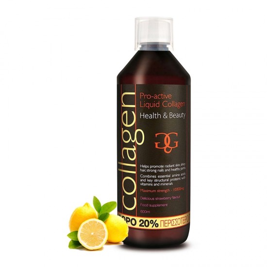 Collagen Pro-active Liquid Total Health Solutions, Lemon, 500 ml + 100 ml