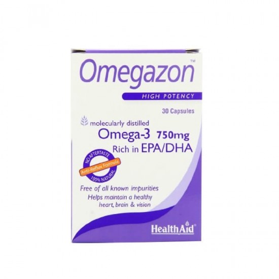 Health Aid Omegazon (ulei de pește Omega 3) 750 mg 30 capsule-blister