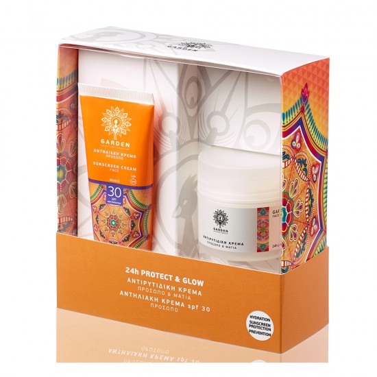 GARDEN 24h Protect & Glow Duo Set, Sunscreen Cream Face SPF30 50 ml & Anti-wrinkle Cream Face Eyes 50 ml GARDEN 24h Protect & Glow Duo Set, Sunscreen Cream Face SPF30 50 ml & Anti-wrinkle Cream Face Eyes 50 ml
