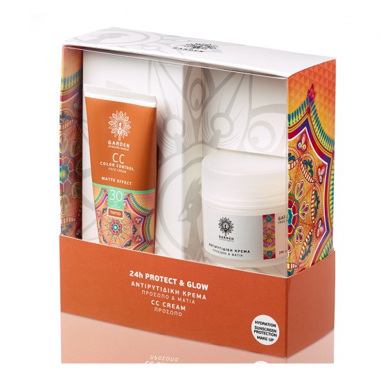 GARDEN 24h Protect & Glow Duo Set, CC Color Face Cream Matte Effect SPF30 50ml & Anti-wrinkle Cream Face Eyes 50ml GARDEN 24h Protect & Glow Duo Set, CC Color Face Cream Matte Effect SPF30 50ml & Anti-wrinkle Cream Face Eyes 50ml