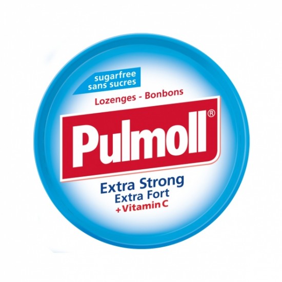 PULMOLL Sugar free Extra Strong flavoured lozenges with sweeteners 45g