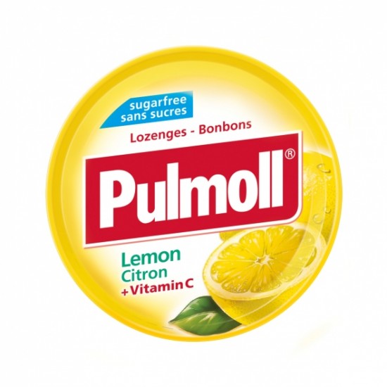 PULMOLL Sugar free Lemon and Lemon Grass flavoured lozenges with sweeteners 45g