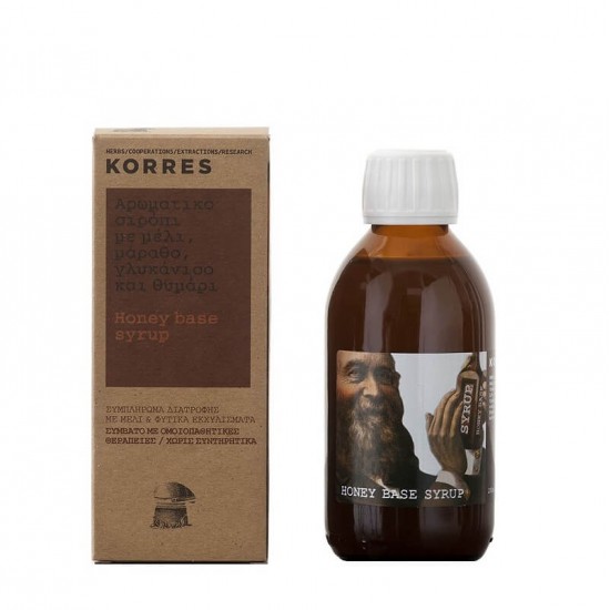 KORRES ΗONEY Base Syrup Пищевая добавка с медом, фенхелем, анисом и тимьяном 200 мл