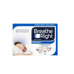 GSK Breathe Right Original Medium Size 30 Nasal Strips