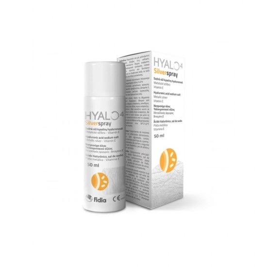 FIDIA Hyalo4 Silver Spray Hyaluronic Acid 0.25%, Metallic Silver and Vitamin E 50ml FIDIA Hyalo4 Silver Spray Hyaluronic Acid 0.25%, Metallic Silver and Vitamin E 50ml