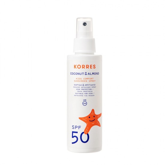 KORRES Coconut Almond Kids Солнцезащитный спрей Comfort SPF50 150 мл