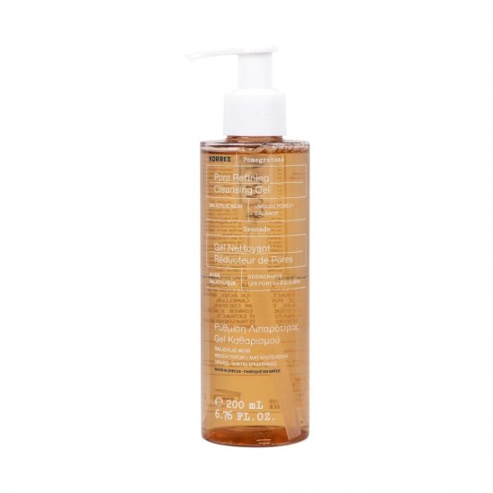 KORRES Gel de curatare pentru rafinarea porilor cu rodie 200ml