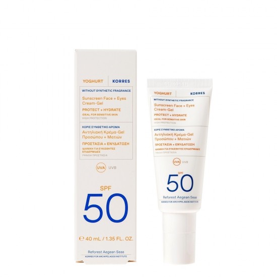 KORRES Yogurt Sunscreen Cream-Gel for Face & Eyes SPF50 without synthetic fragrance 40ml