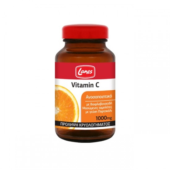LANES Βιταμίνη C 1000mg 60 Μασώμενα Δισκία