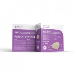 FFP2 protective face mask gentle care – Ecru 1 pc. FFP2 protective face mask gentle care – Ecru 1 pc.