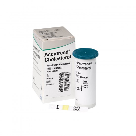 Roche Accutrend cholesterol test strips 25 pieces Roche Accutrend cholesterol test strips 25 pieces