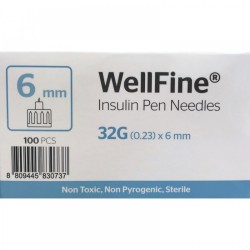 MedExel WellFine Insuline pen needles 32G (0.23)x6mm 100 pieces MedExel WellFine Insuline pen needles 32G (0.23)x6mm 100 pieces