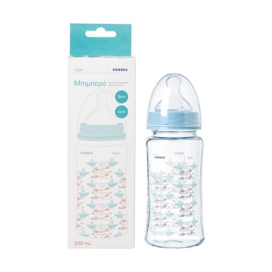 KORRES Feeding Bottle with Medium Flow Silicone Teat 230ml