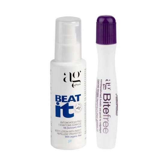 AG PHARM Beat it Insect repellent Emulsion 100ml & Bite Free Stick 12gr AG PHARM Beat it Insect repellent Emulsion 100ml & Bite Free Stick 12gr